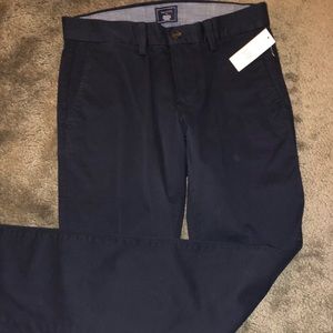 GAP SKINNY STRETCH MENS KHAKIS NAVY